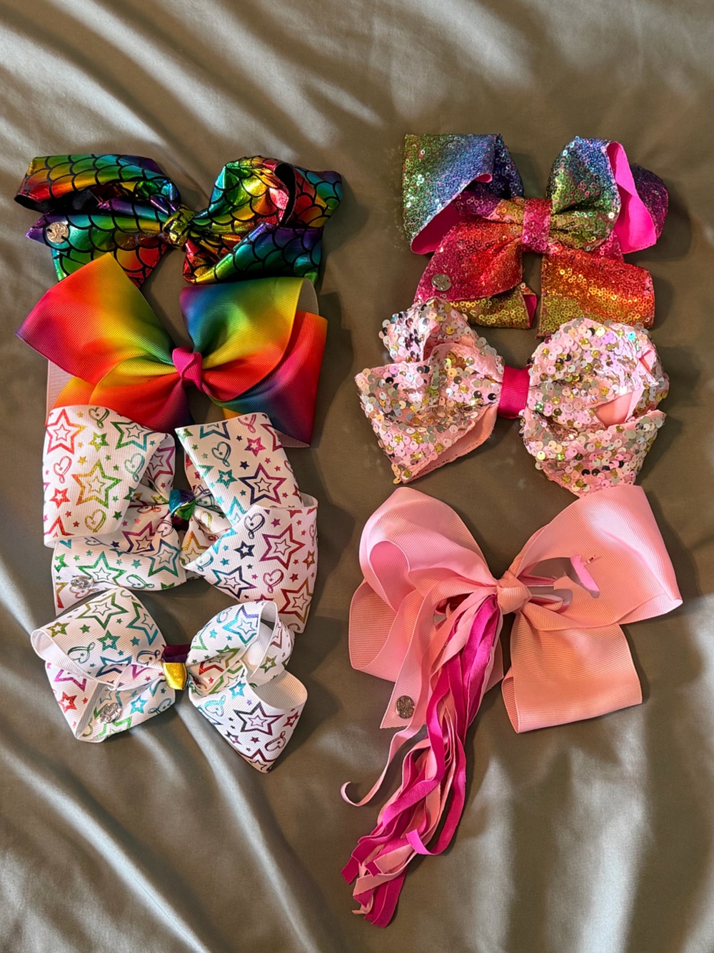 JoJo Siwa Rainbow, Pink & Multicolor Hair Bow Bundle